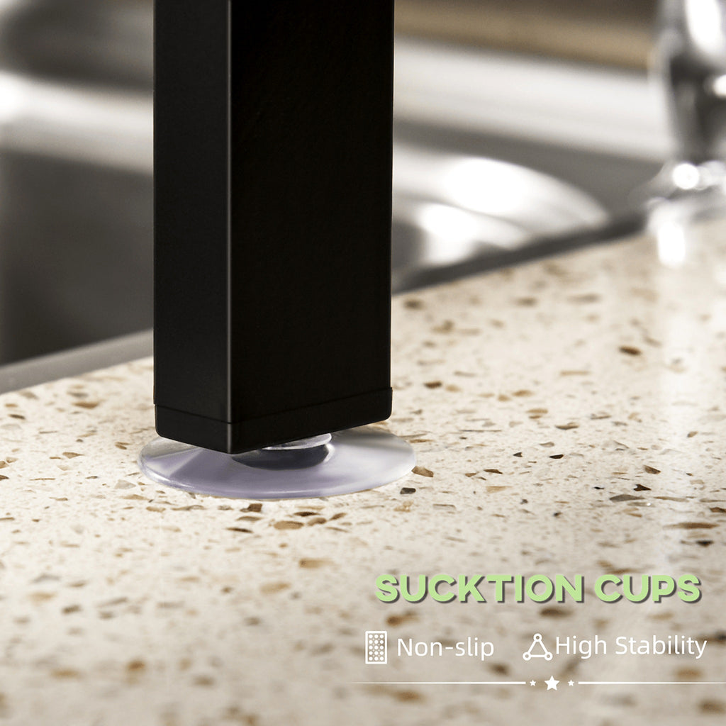 Non-slip feet of the over-sink drying rack