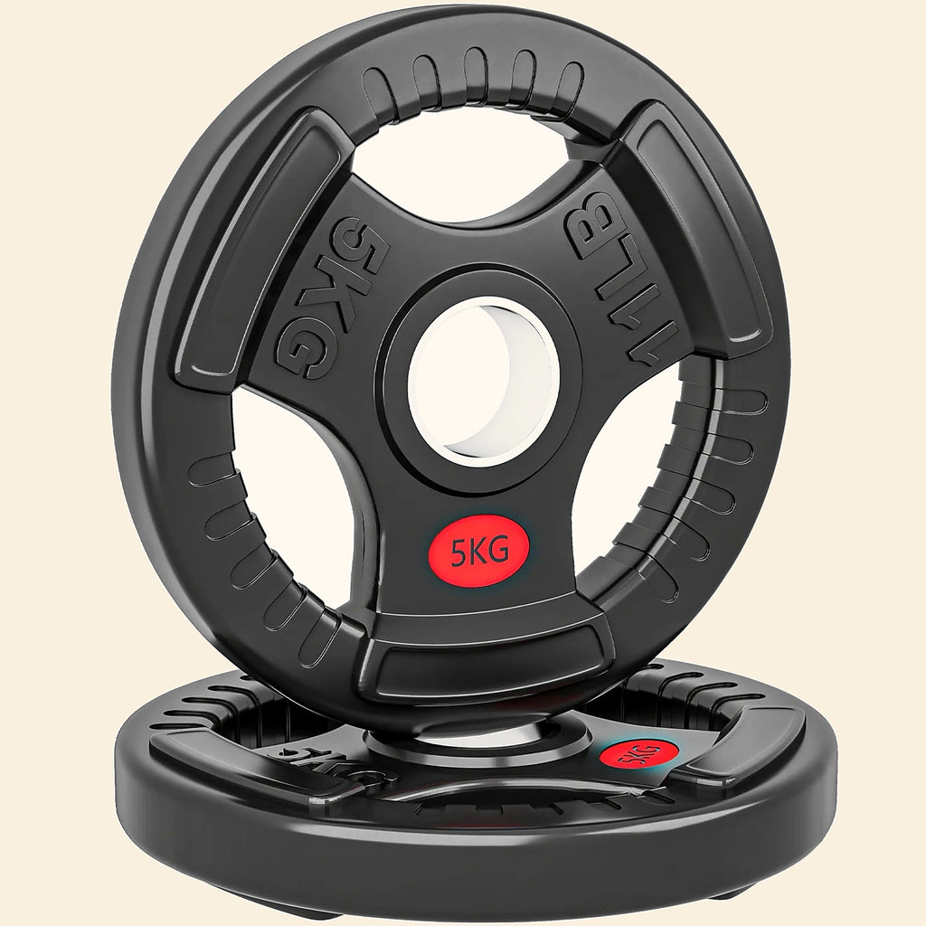 Olympic Weight Plates with Tri-Grips, 2 × 5 kg