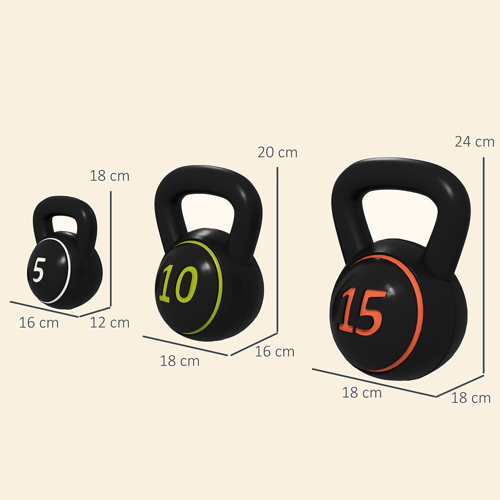 Kettlebell Set with Storage Tray, 2.2, 4.5 and 6.8 kg - view 3