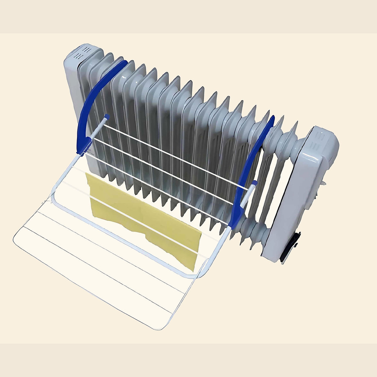 Radiator hanging drying rack, folded out