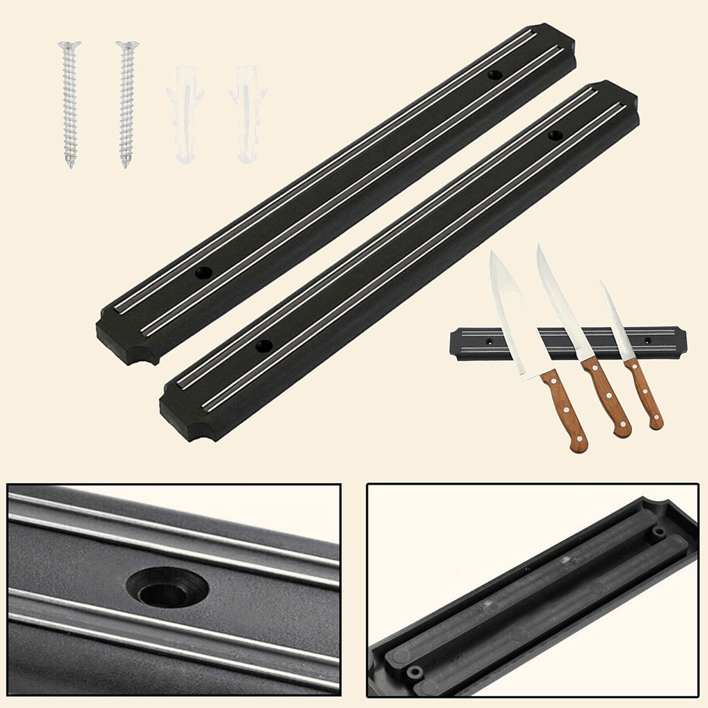 Magnetic knife bars with mounting screws