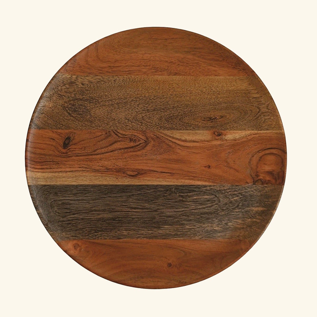 Round wooden serving plate, 28 cm
