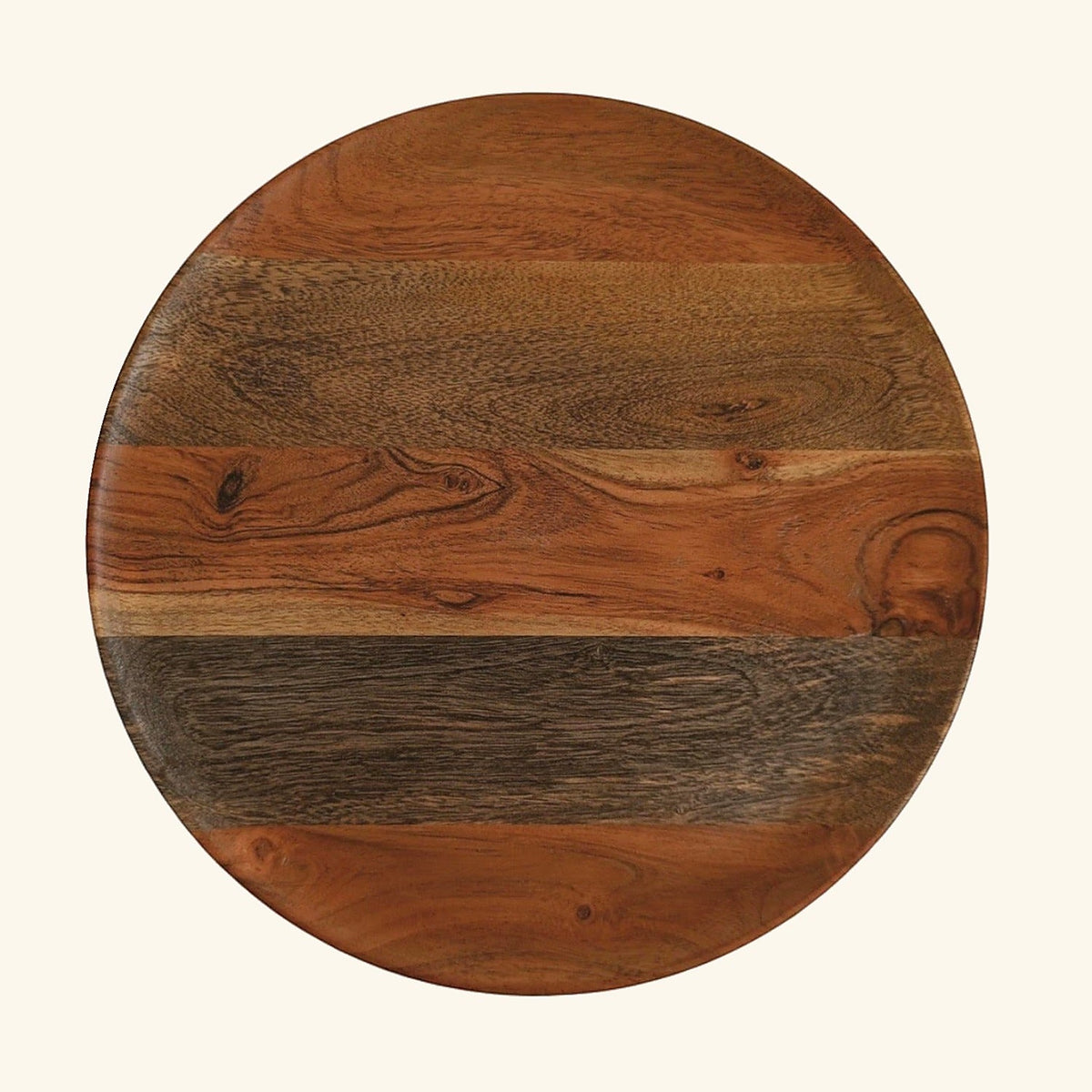 Round wooden serving plate, 28 cm