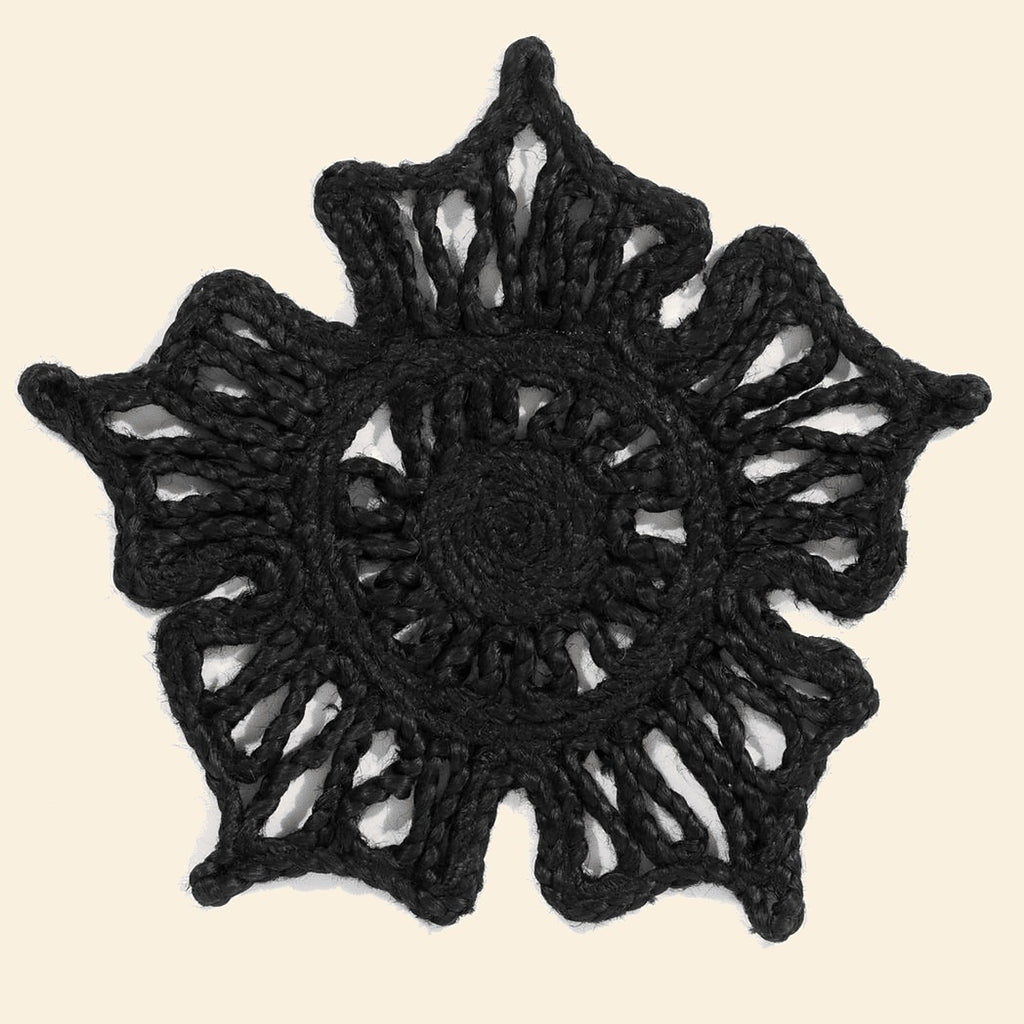Jute Placemats, 36 cm, Black, Set of 2 - view 2