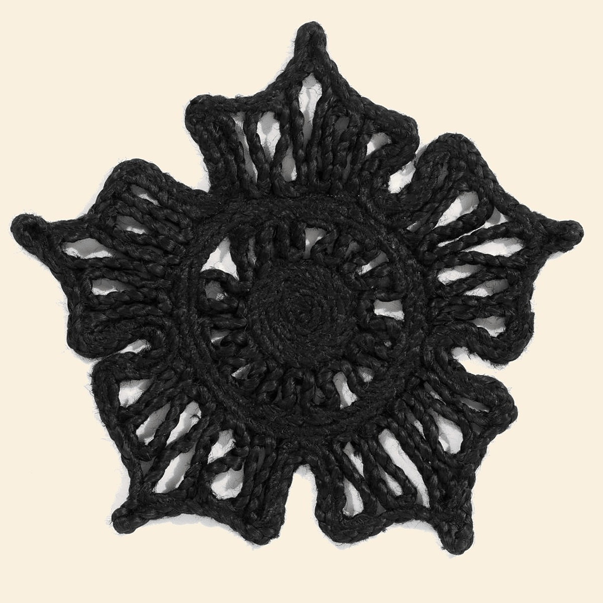 Jute Placemats, 36 cm, Black, Set of 2 - view 2