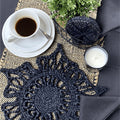 Jute Placemats, 36 cm, Black, Set of 2 - view 3