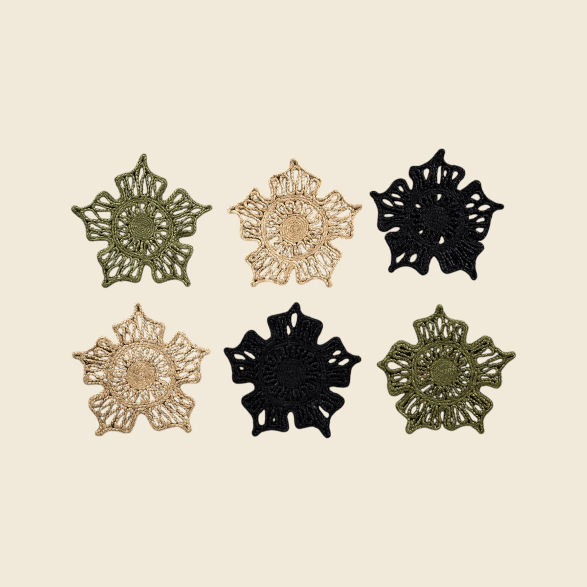 Jute Placemats, 36 cm, Black, Set of 2 - view 5