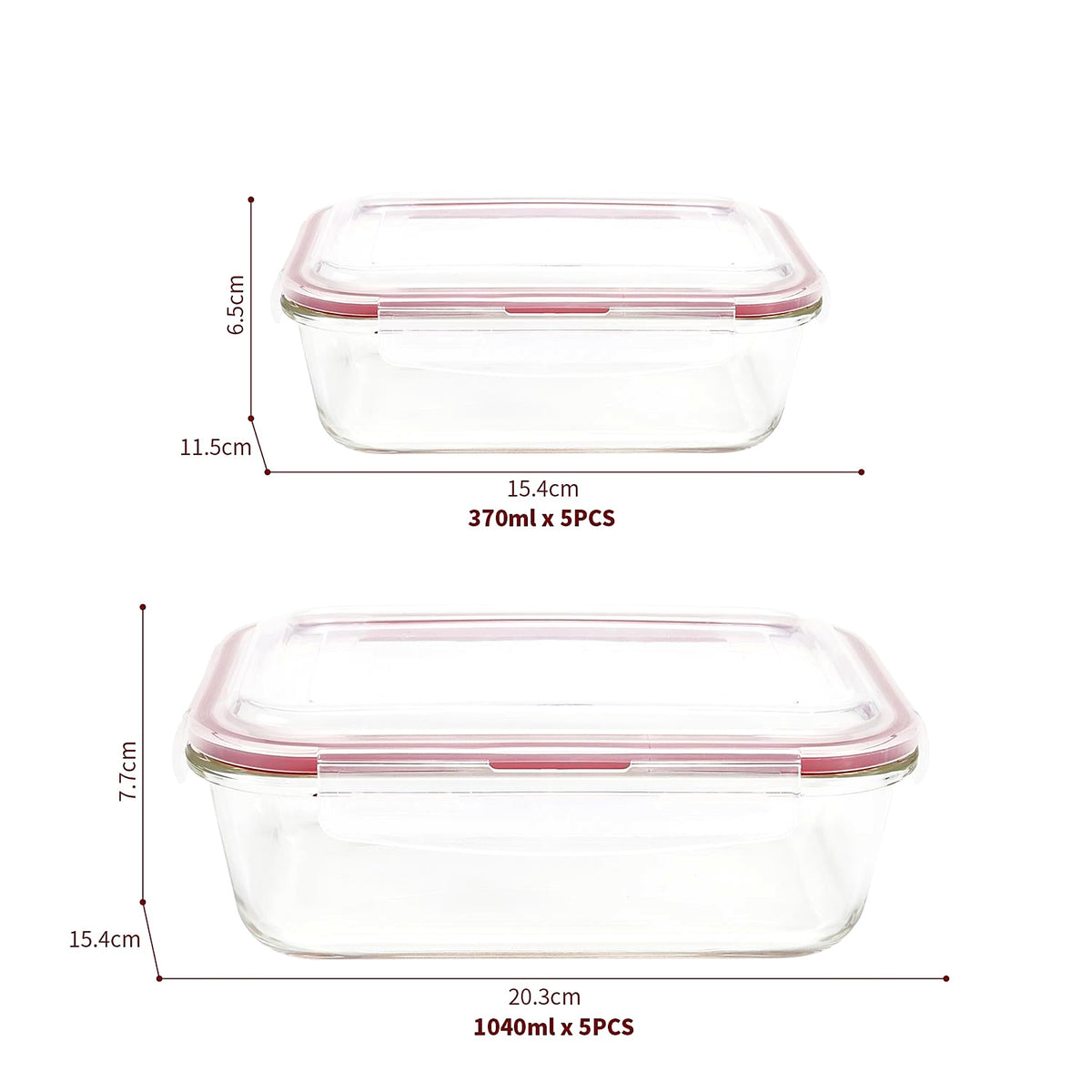 Glass container sizes