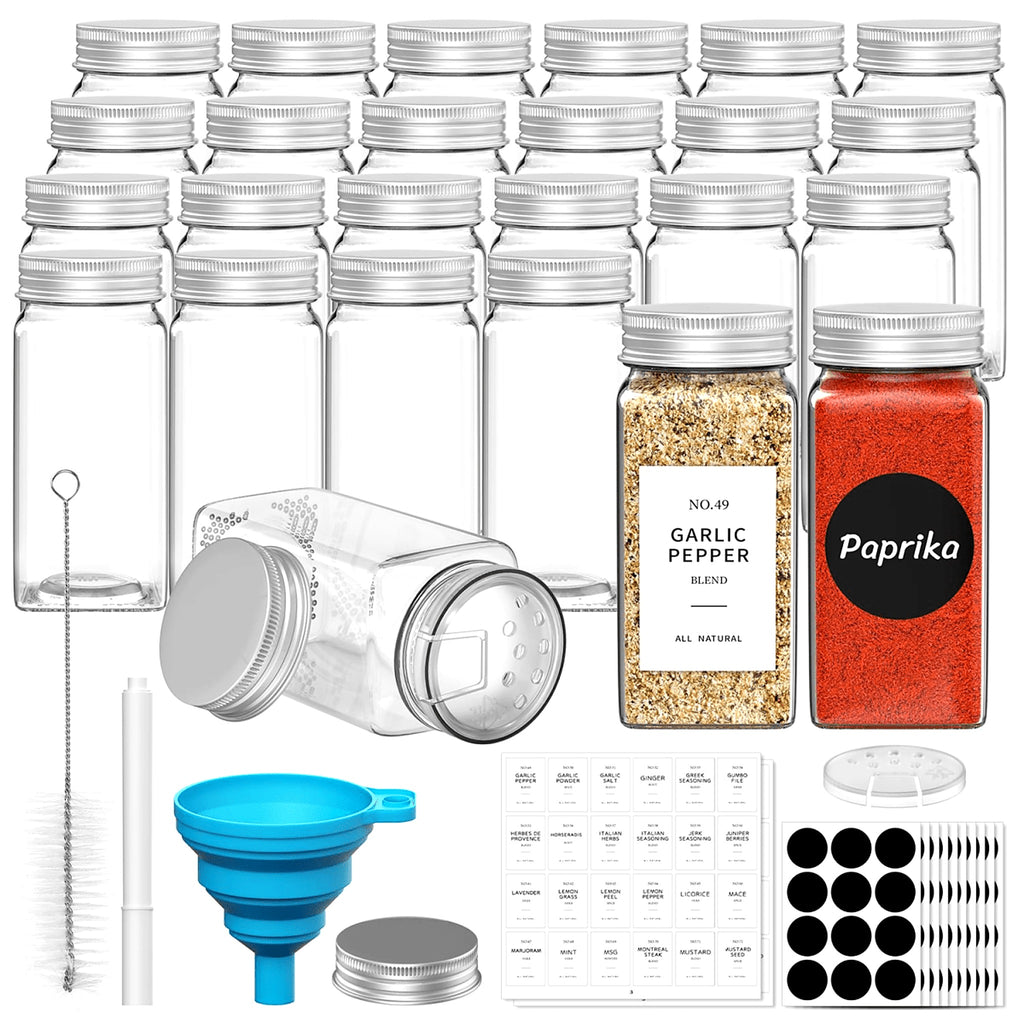 Everything included in the spice jar set