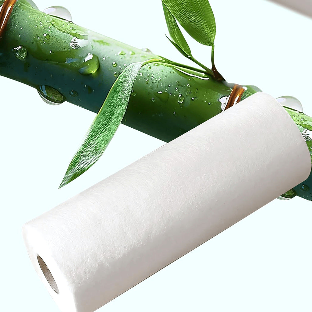 Roll of reusable bamboo kitchen towel