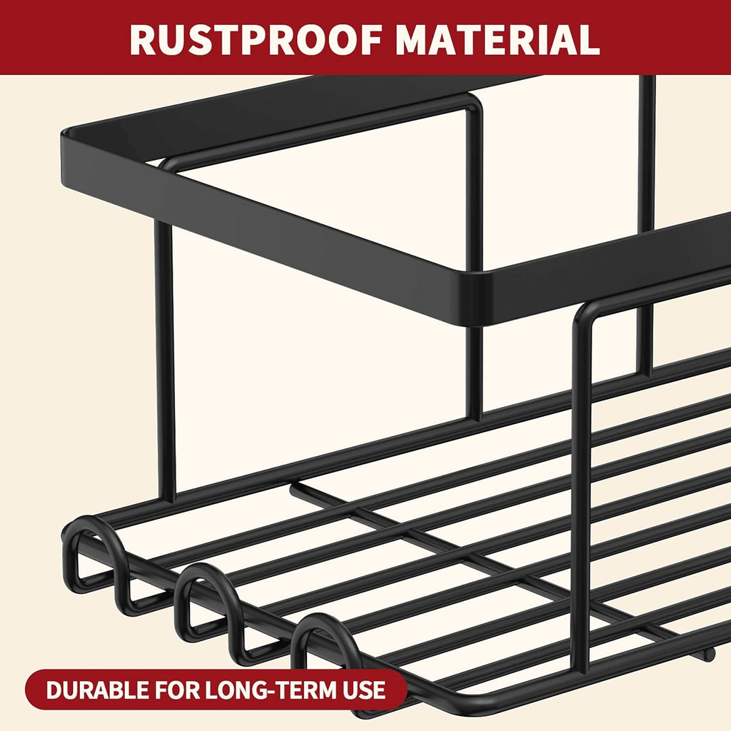 Corner Shower Caddy, Black, 3 Pieces - view 2
