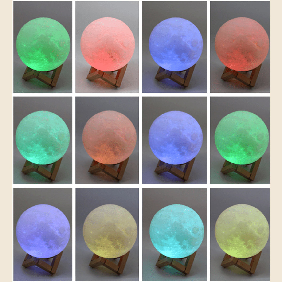 Moon lamp colour options