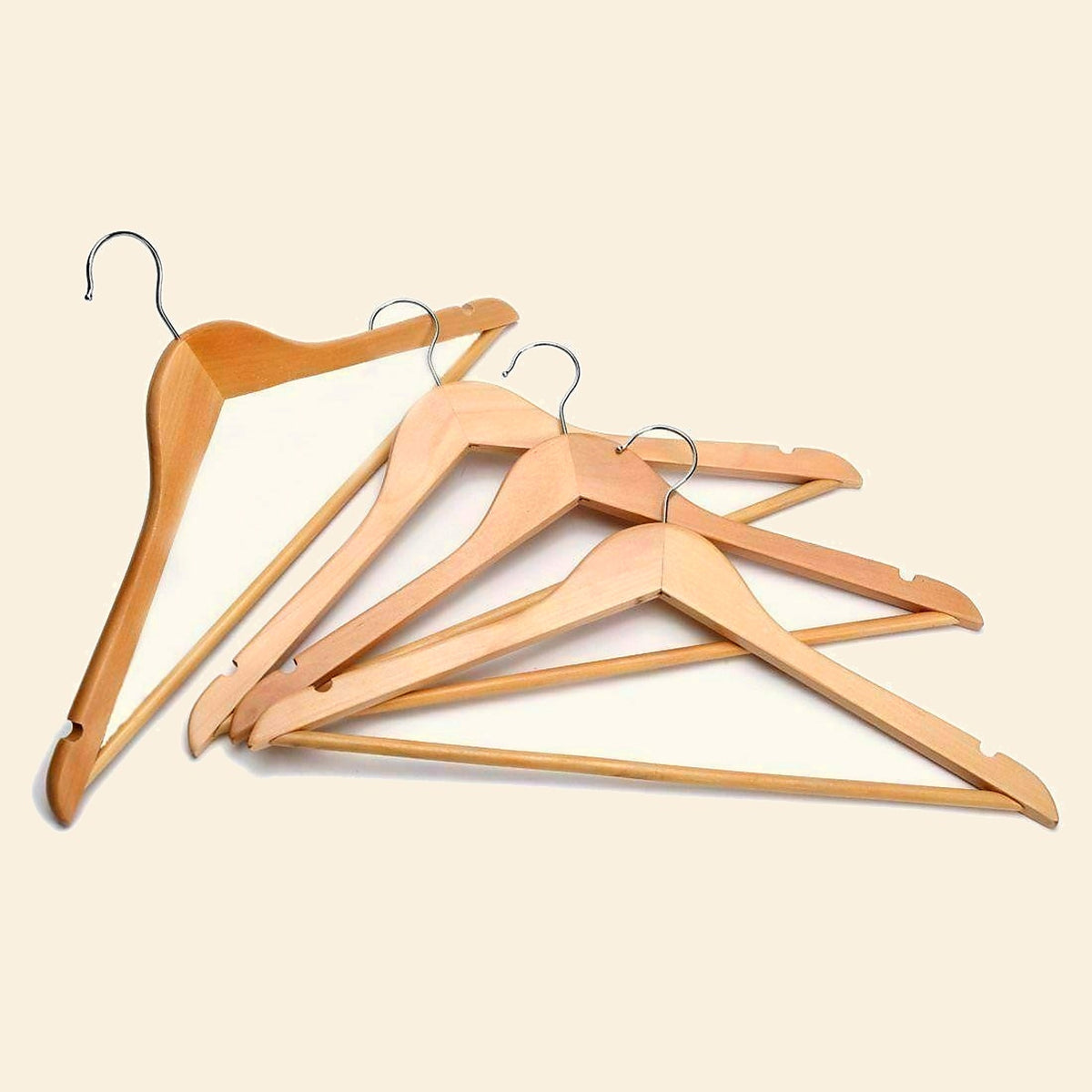 Natural Wooden Coat Hangers, Pack of 20 - view 4