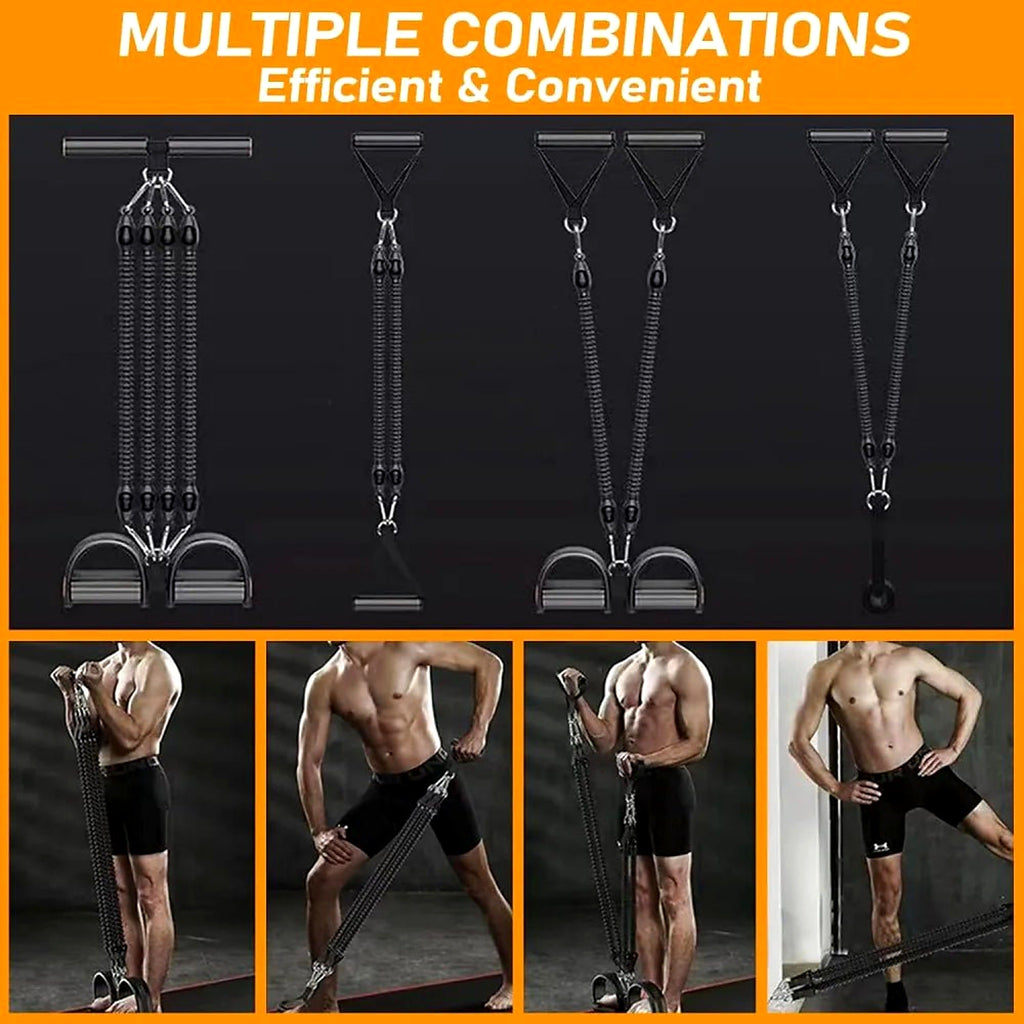 Pedal Resistance Band with 4 Adjustable Tubes, 25–100 lb - view 3