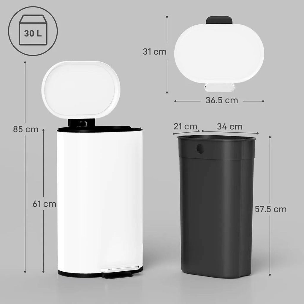 Pedal bin dimensions