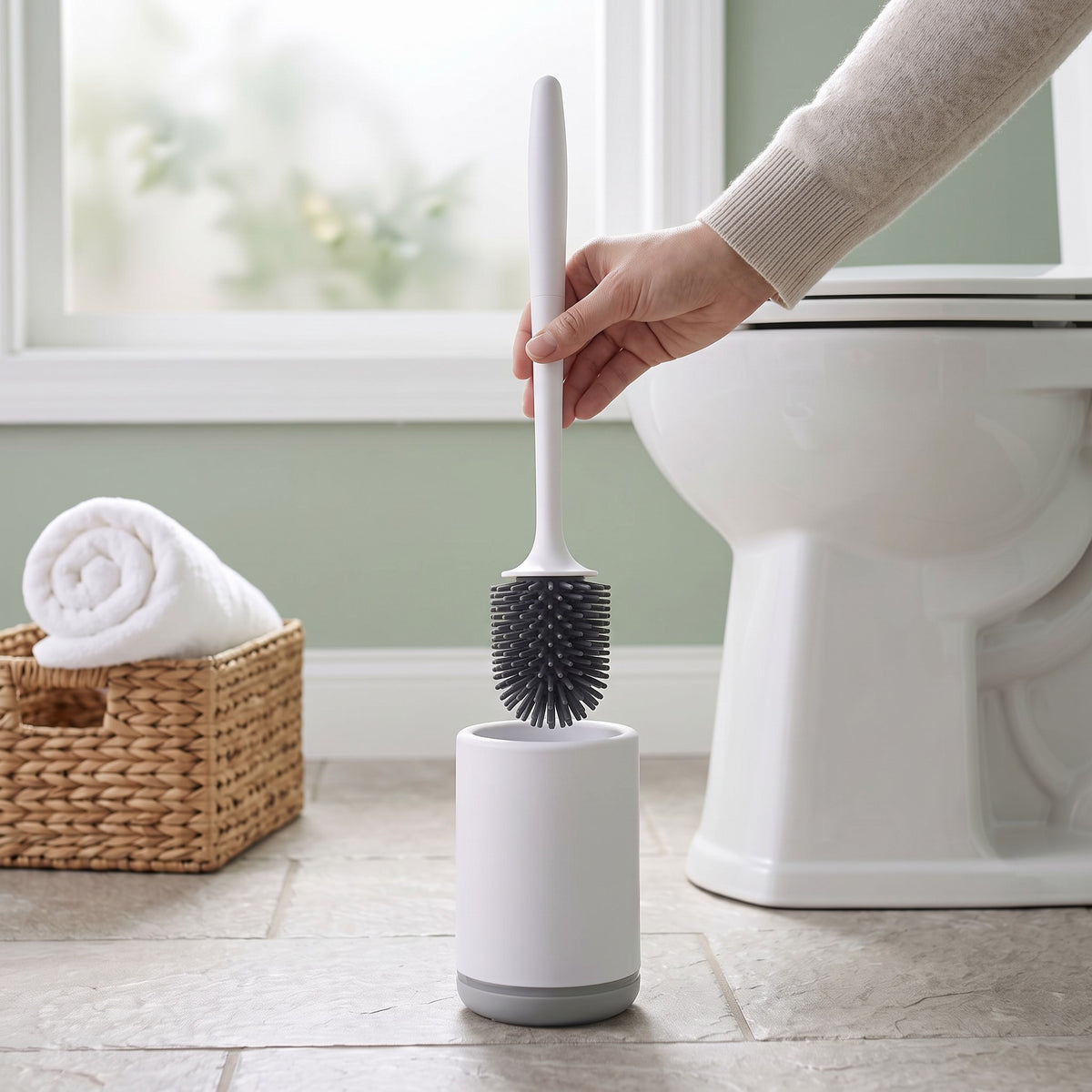 Toilet Brush with Quick-Dry Holder - view 4