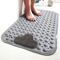 Non-slip bath mat underfoot