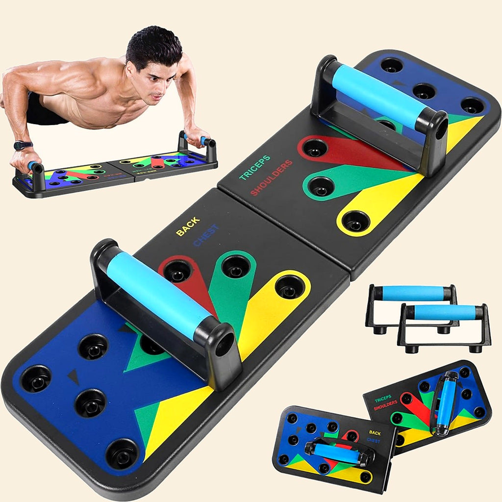 Colour-coded foldable push-up board