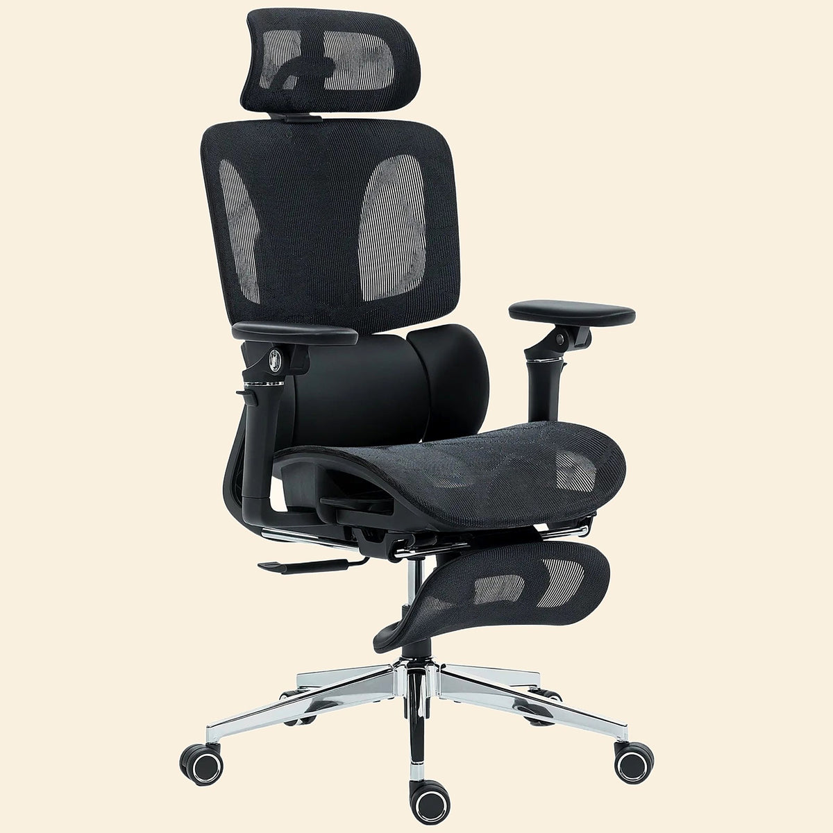 High Back Mesh Office Chair with 6D Armrests, Black
