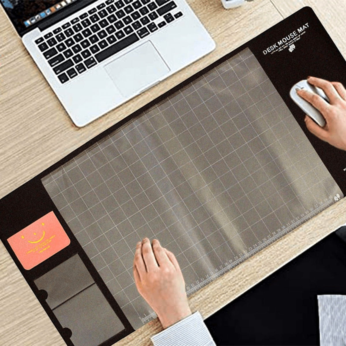 Desk Mat with Calendar and Phone Holder, Brown - view 4