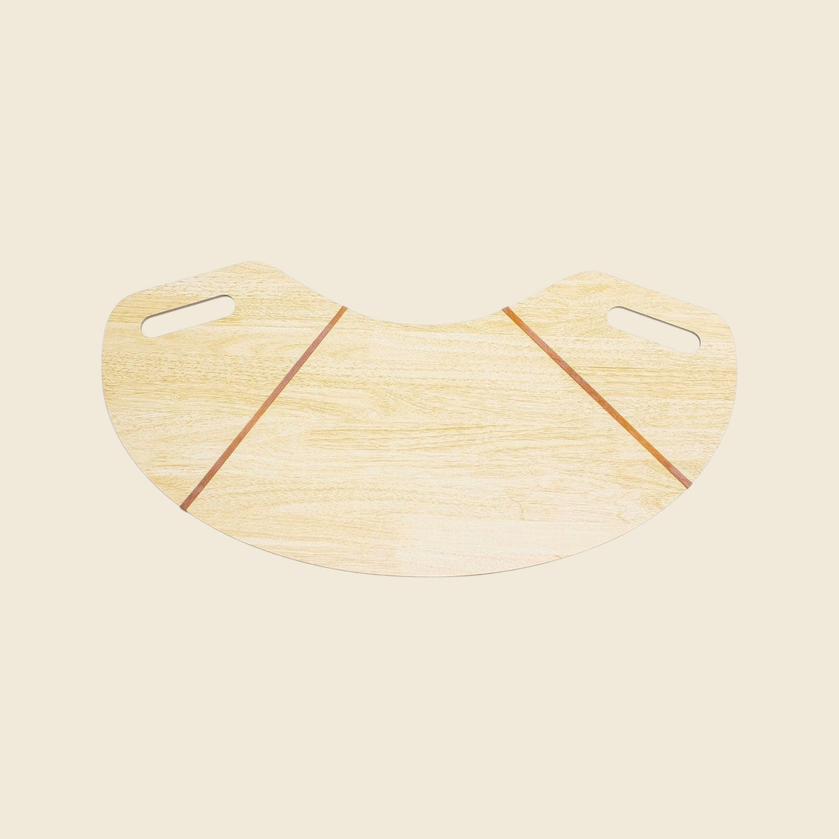 Wooden lap desk shown from above