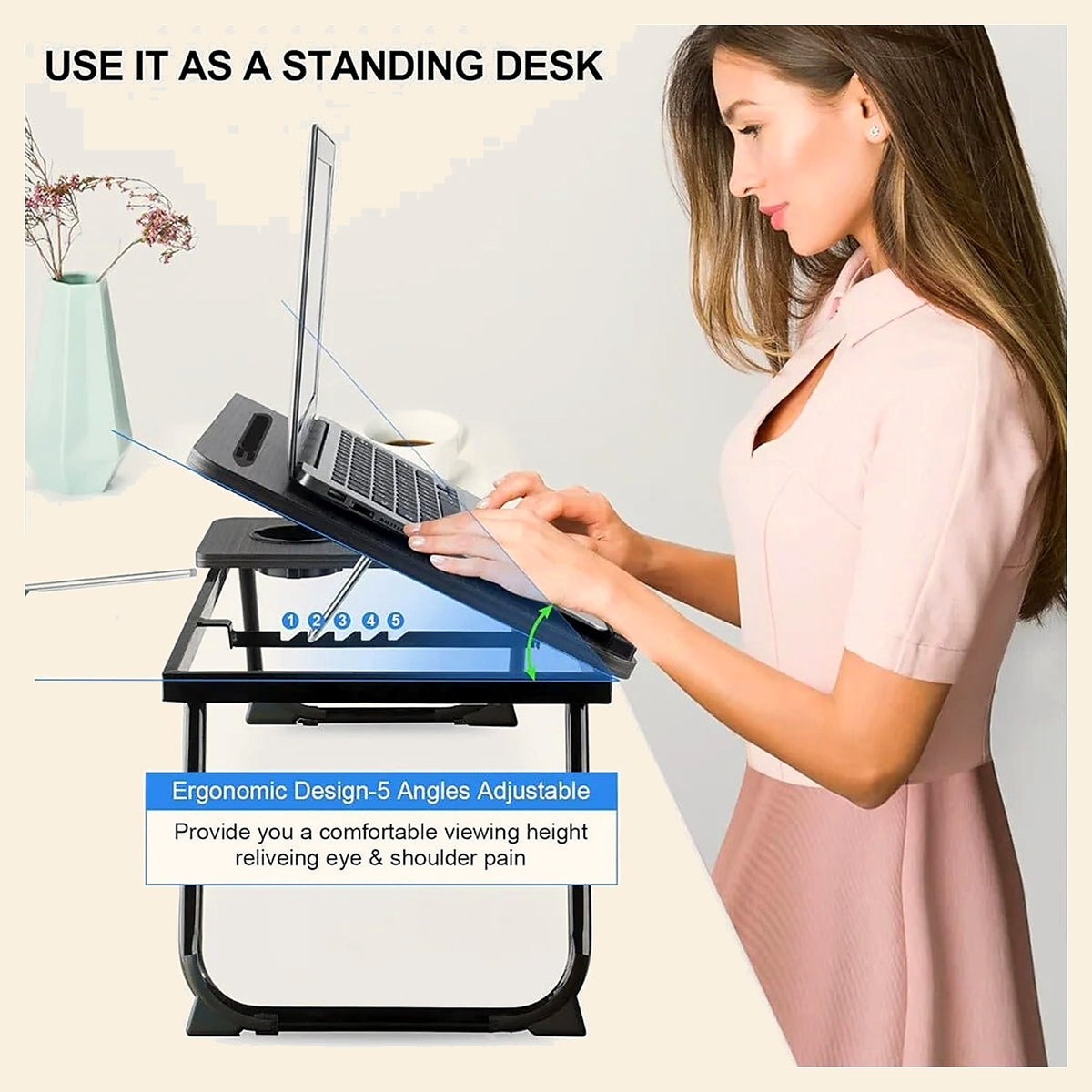 Folding Laptop Table and Bed Tray - view 4