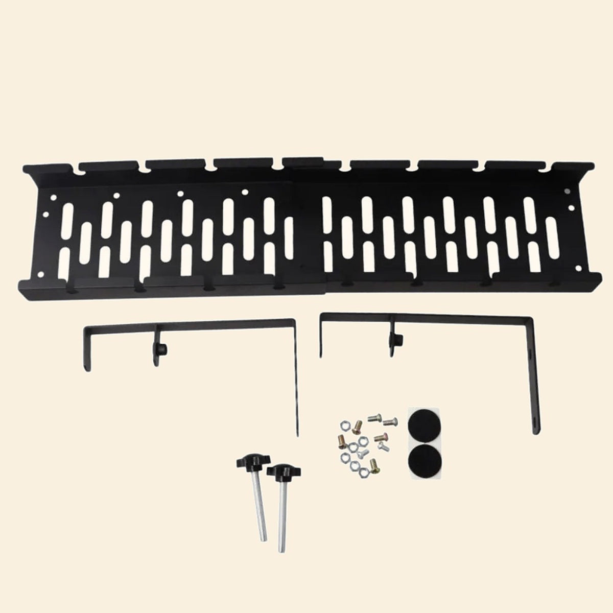 No-Drill Under-Desk Cable Tray with Clamps - view 2