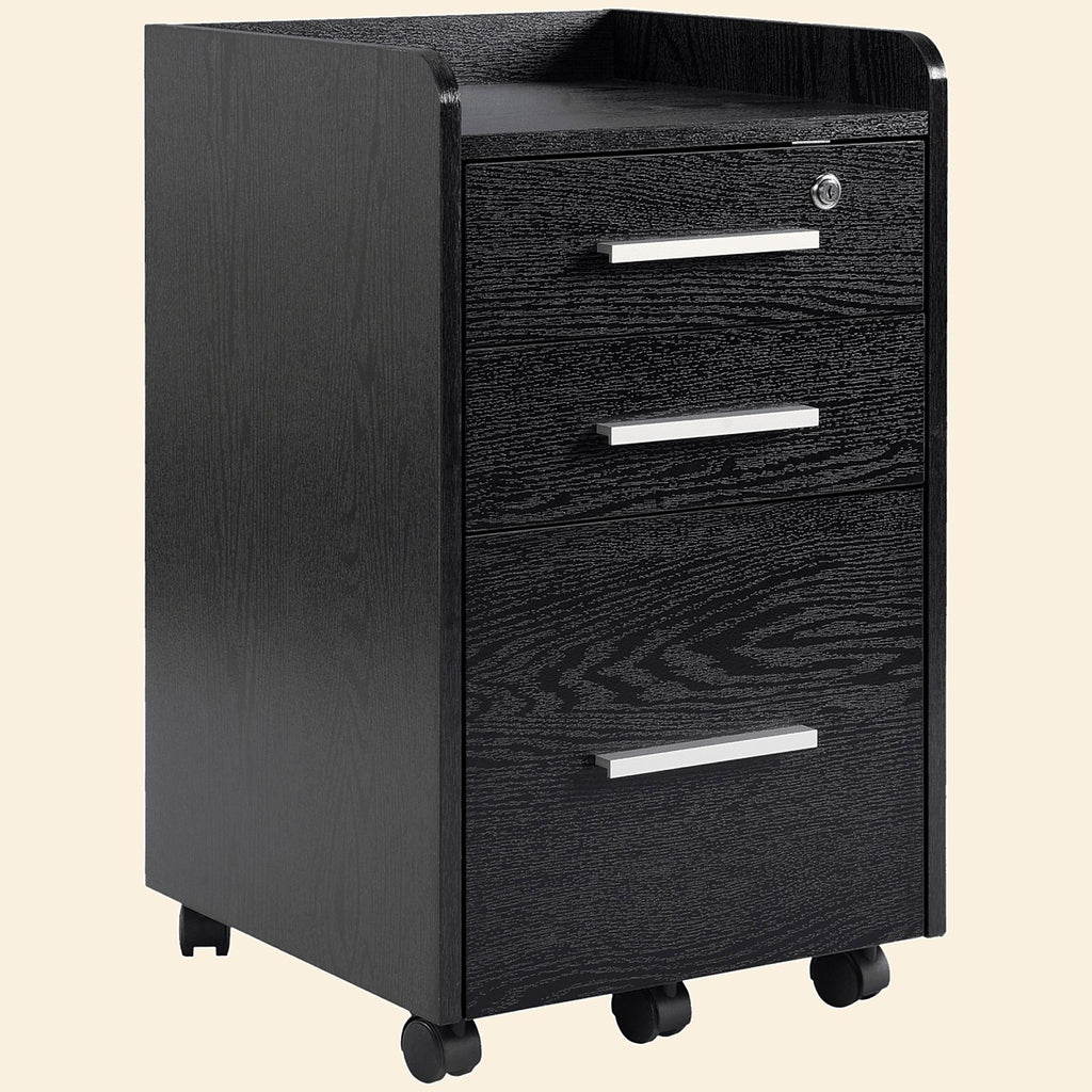 Mobile Office Storage Cart with 3 Drawers