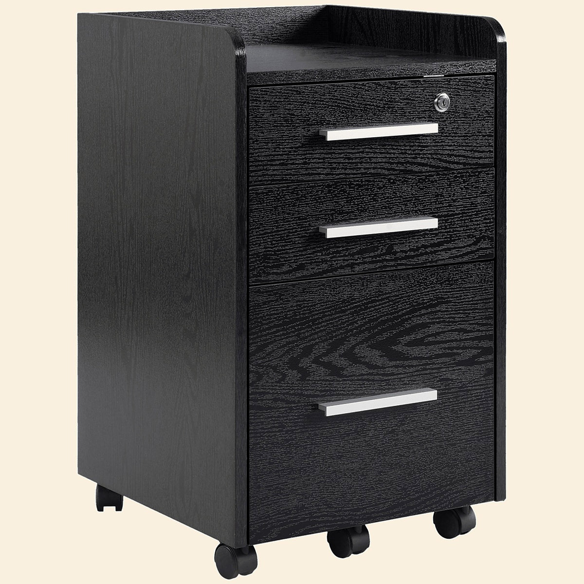 Mobile Office Storage Cart with 3 Drawers