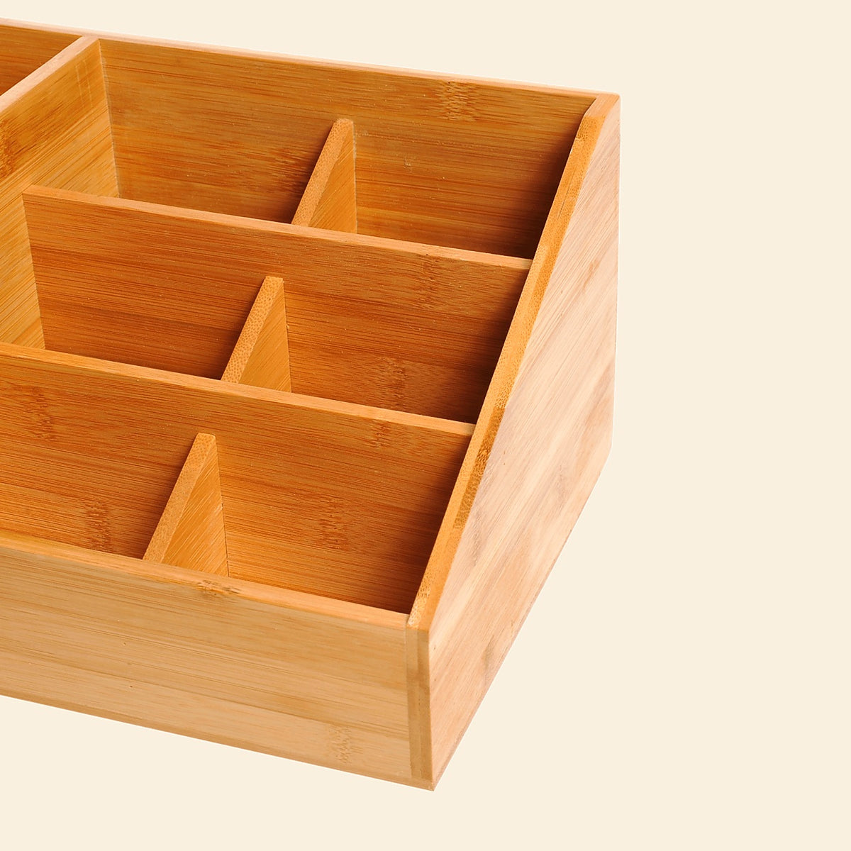 Bamboo Desk Organiser with 2 Drawers and 7 Compartments - view 5