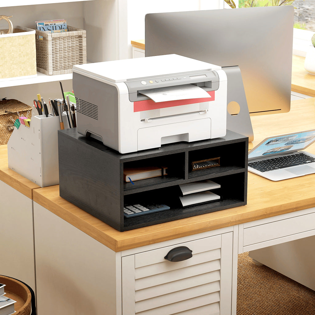 Desktop Printer Stand with 3 Compartments - view 4