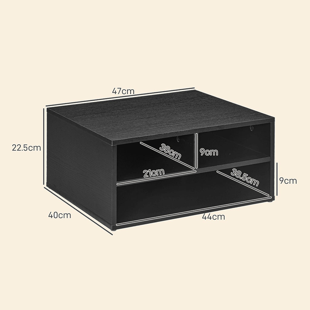 Desktop Printer Stand with 3 Compartments - view 5