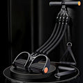 Pedal Resistance Band with 4 Adjustable Tubes, 25–100 lb
