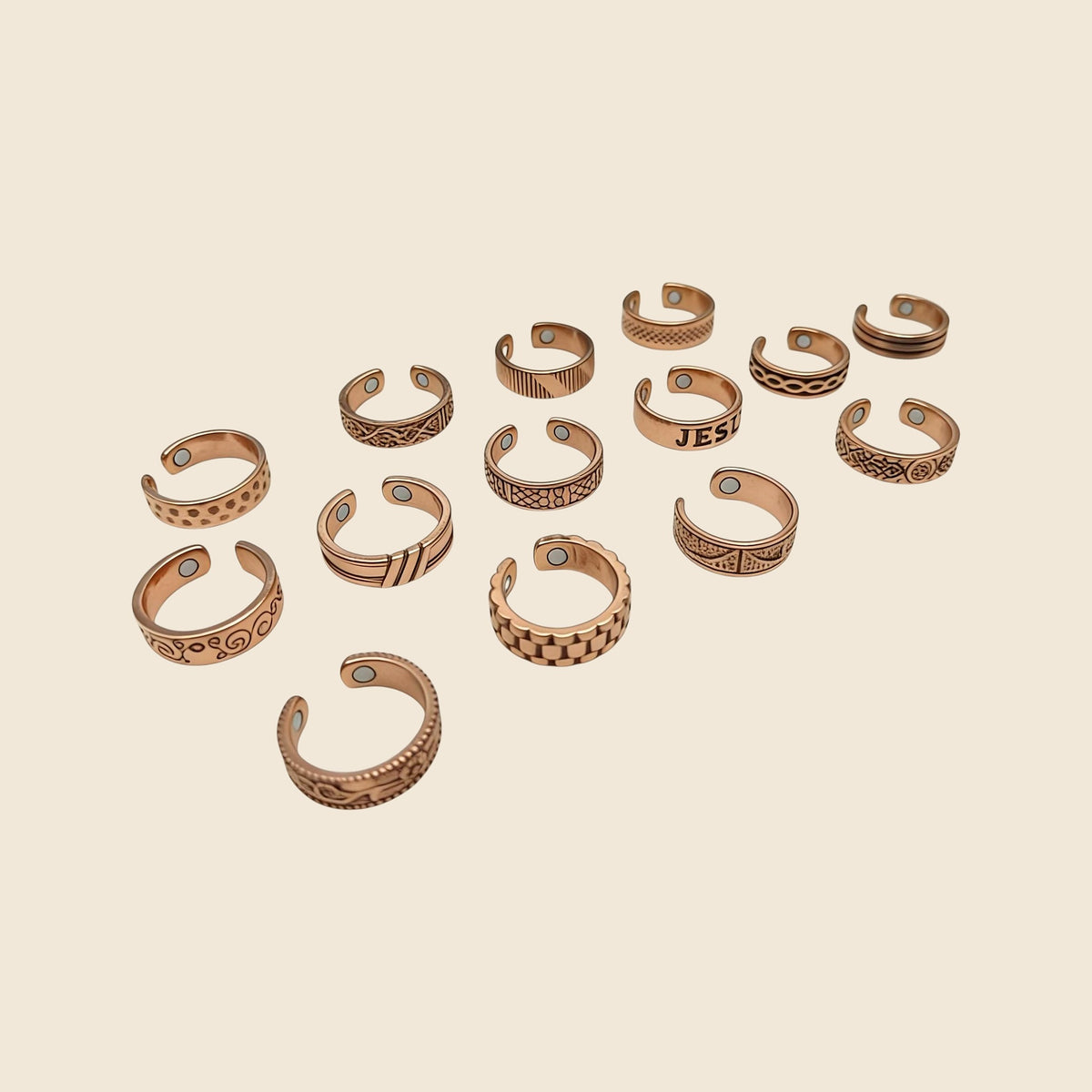 Copper Adjustable Open Ring - all designs