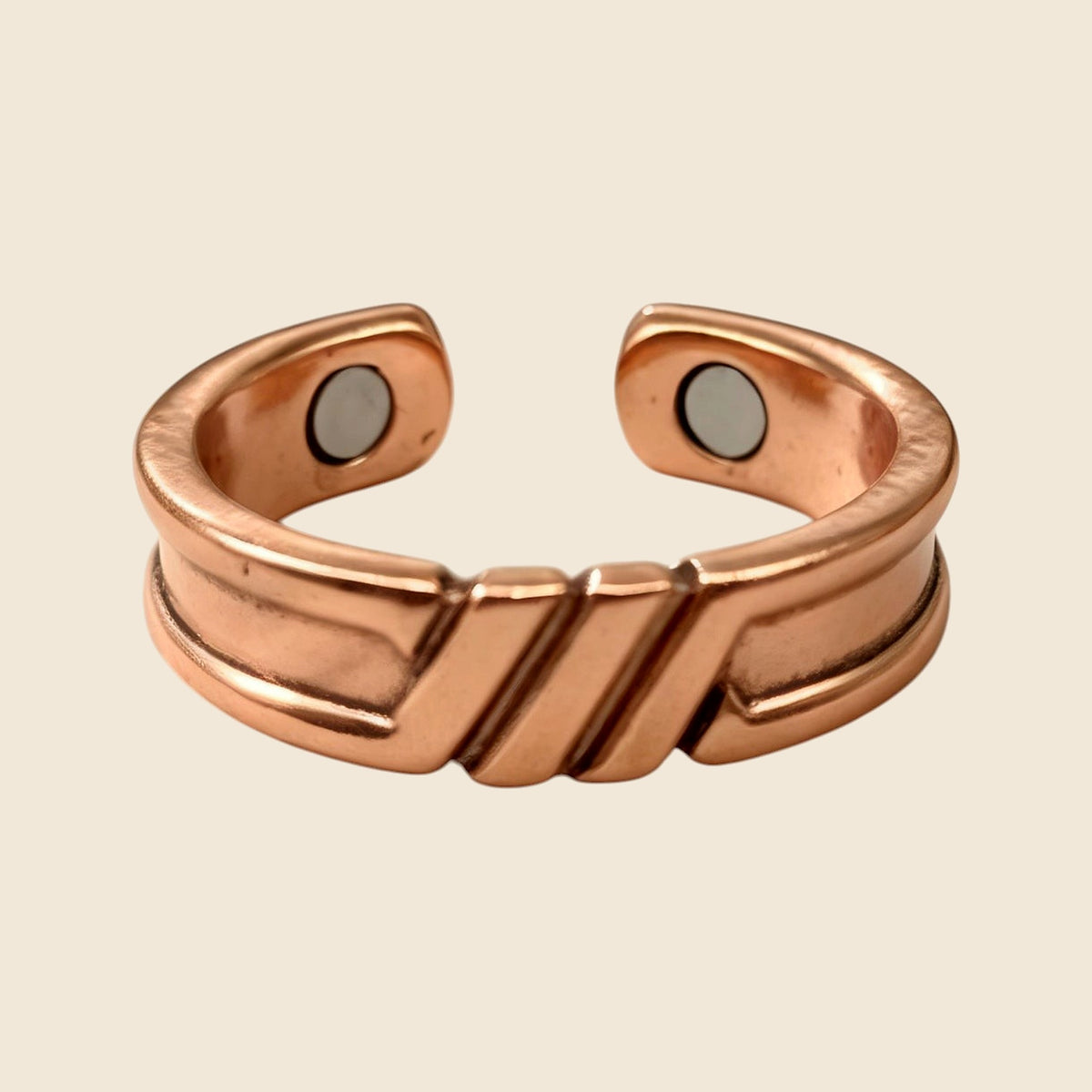 Copper Adjustable Open Ring - Design 1