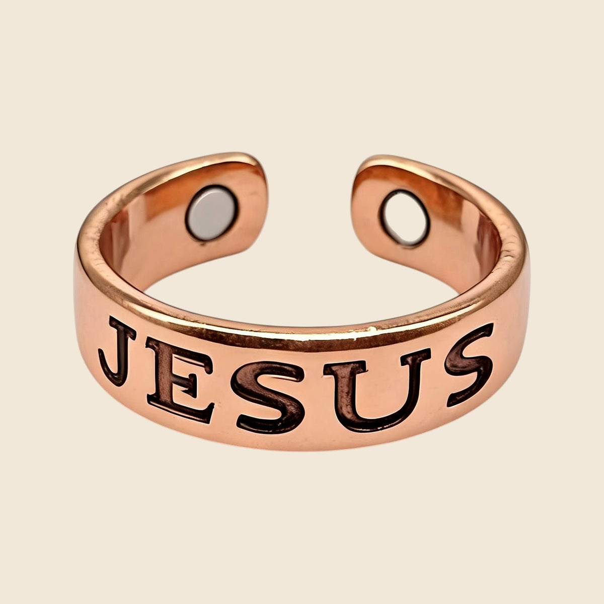 Copper Adjustable Open Ring - Design 7
