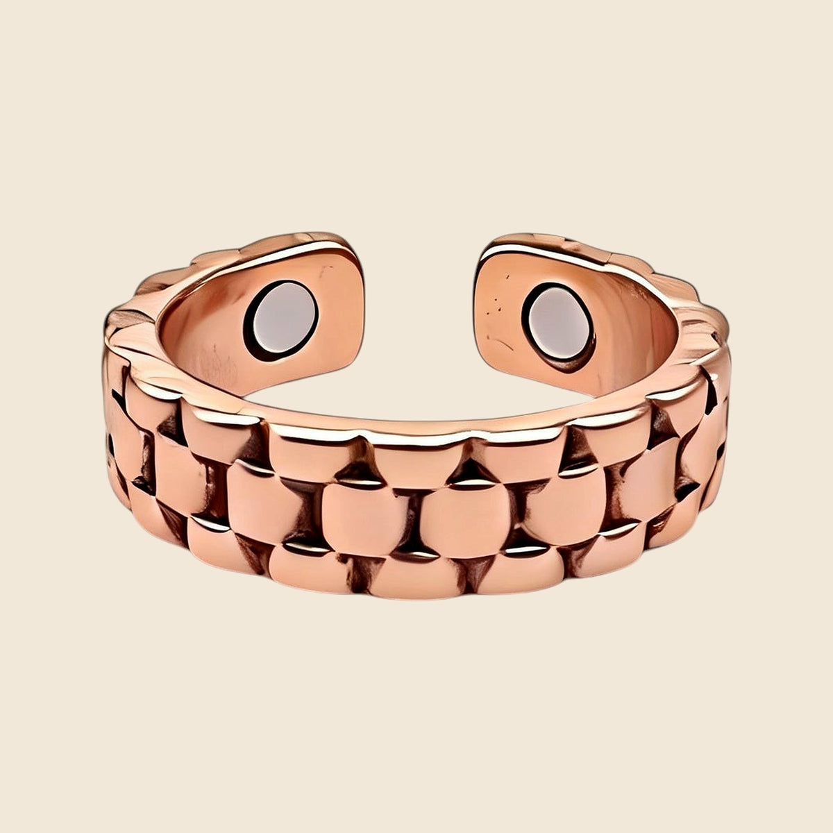 Copper Adjustable Open Ring - Design 12
