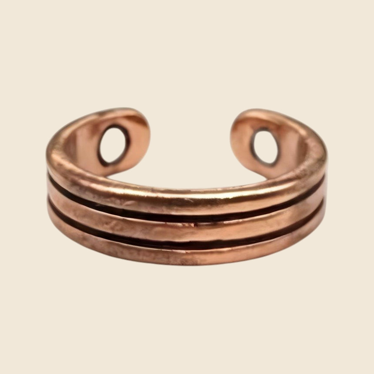 Copper Adjustable Open Ring - Design 14