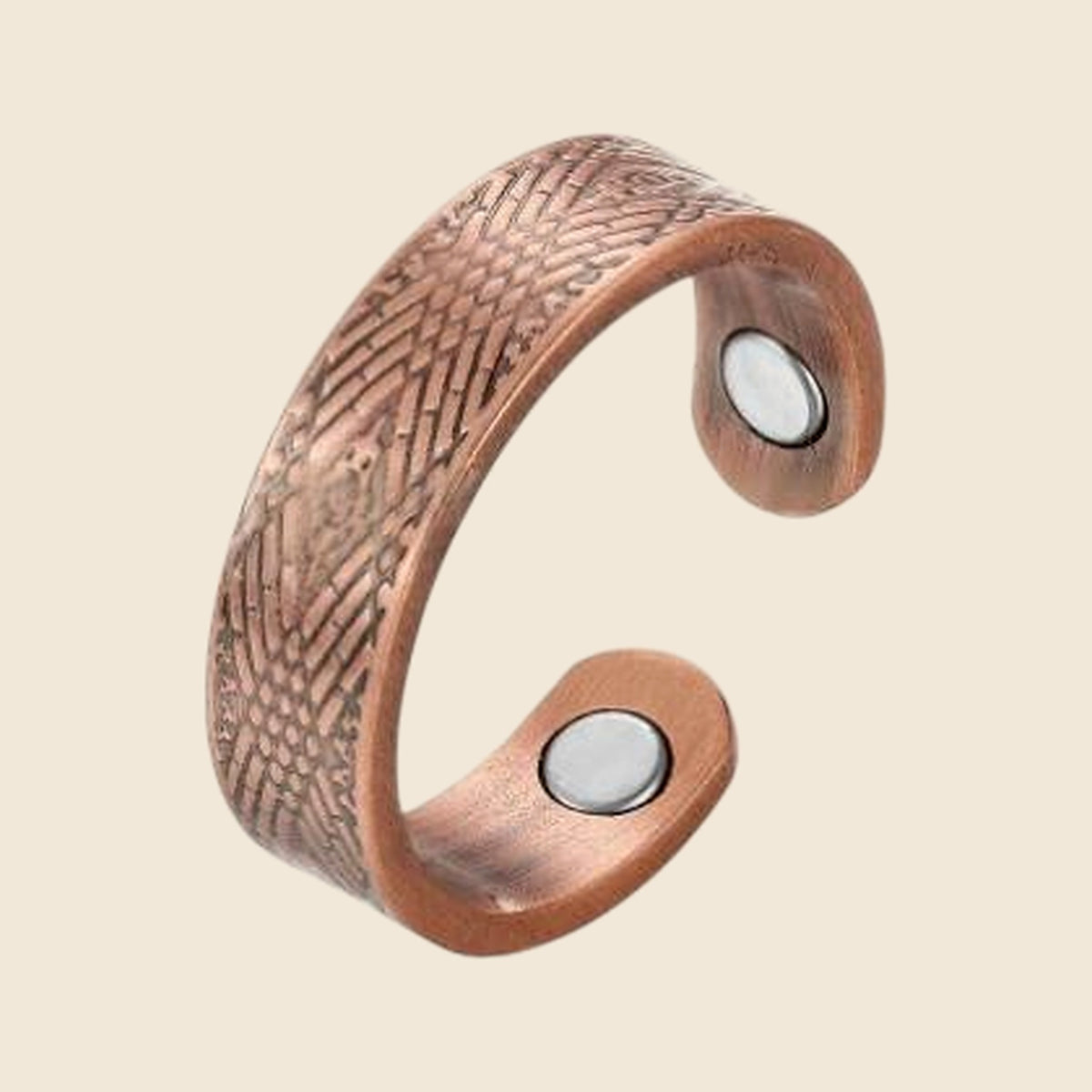 Copper Adjustable Open Ring - Design 16