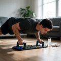 Push-ups on the colour-coded foldable push-up board
