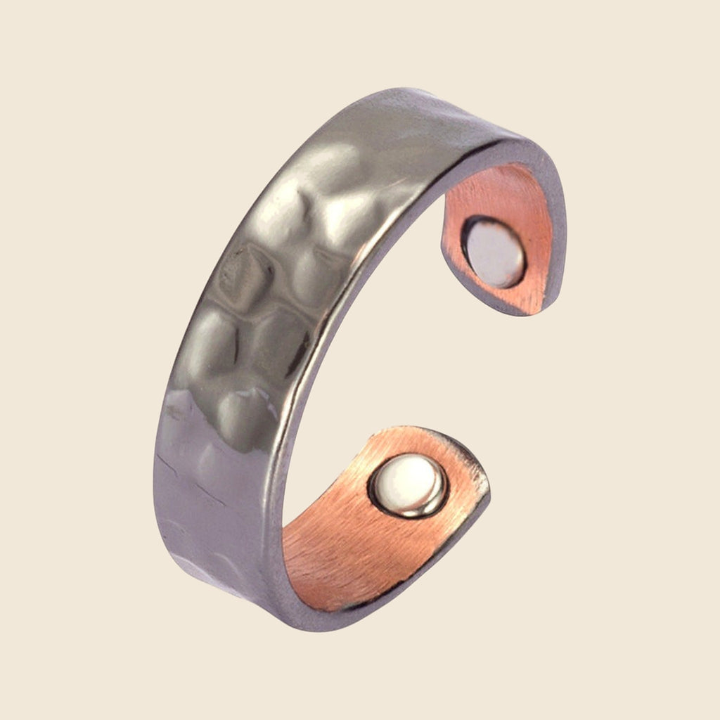 Copper-Finish Wave Ring - Black