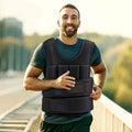 Man running in a 10 kg adjustable weighted vest